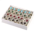 Kadın Kaşlı Lüx Yüzük 24 Adet