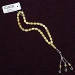 Orjinal Damla Kehribar Gümüş Püskül