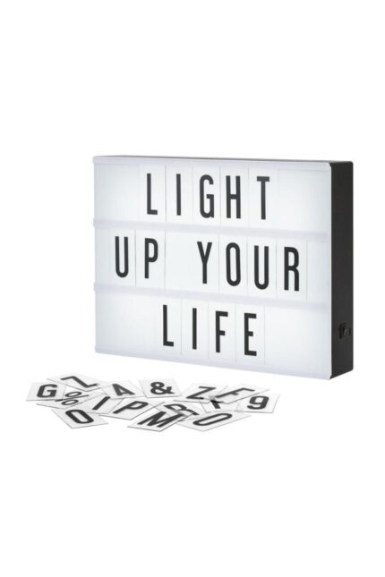 A4 Işıklı Harfli Dekoratif Led Pano Lightbox Işık Kutusu Cinematic Usb Girişli