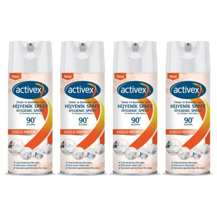 Activex Hijyenik Kumaş ve Yüzey Spreyi 400ML x 4 Adet