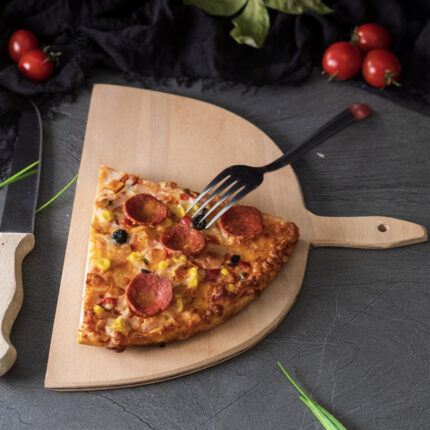 Ahşap Tahta Hakiki Kayın Ağacından Pizza Lahmacun için Özel Yapım 2’li Kürek Takım