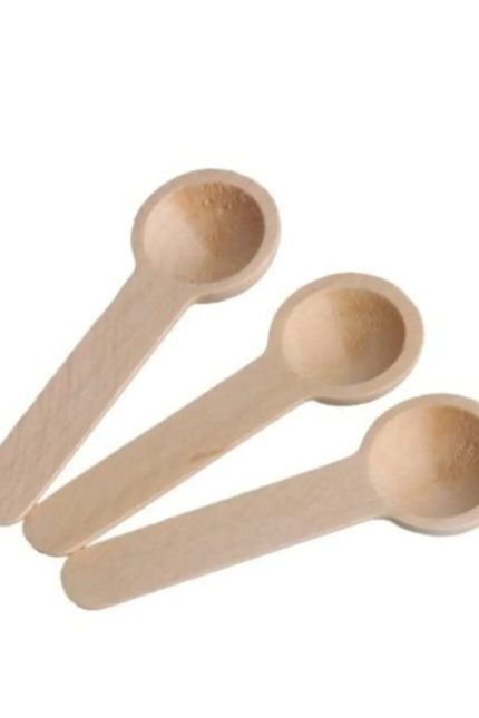 6'lı Ahşap Mini Ölçek Kaşığı Baharat Kaşığı 7.5 Cm