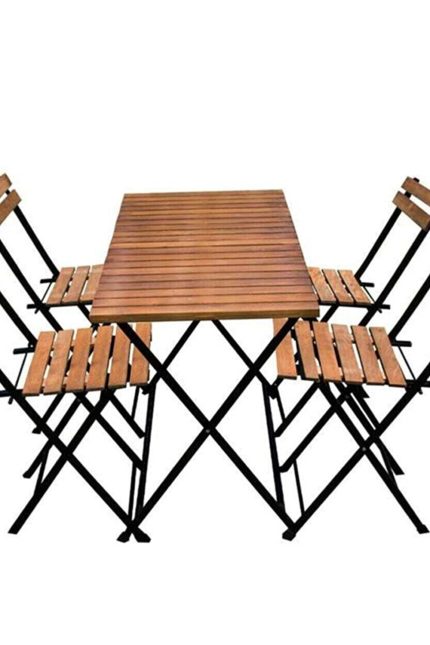 Ahşap Bahçe Piknik Masa Sandalye 4+1 Takım Set