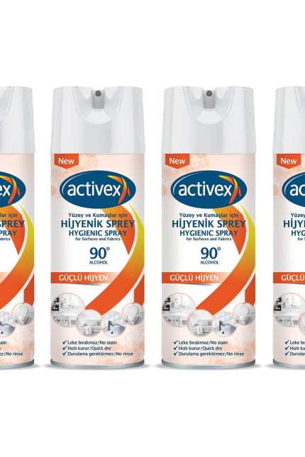 Activex Hijyenik Kumaş ve Yüzey Spreyi 400ML x 4 Adet