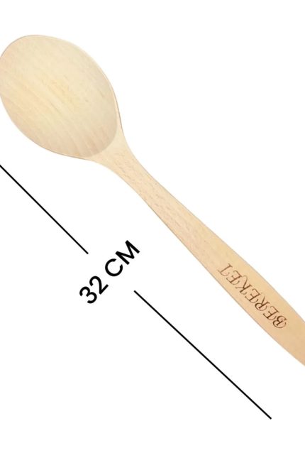 Bereket Yazılı Ahşap Kaşık 32 Cm
