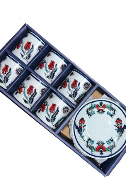 Çini Desenli Kahve Fincanı 12 Parça çini111