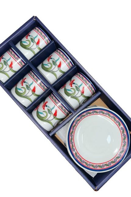 Çini Desenli Kahve Fincanı 12 Parça çini114