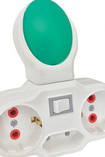 Gece Lambası Üçlü Prizli Led Anahtarlı Golyat 99-02