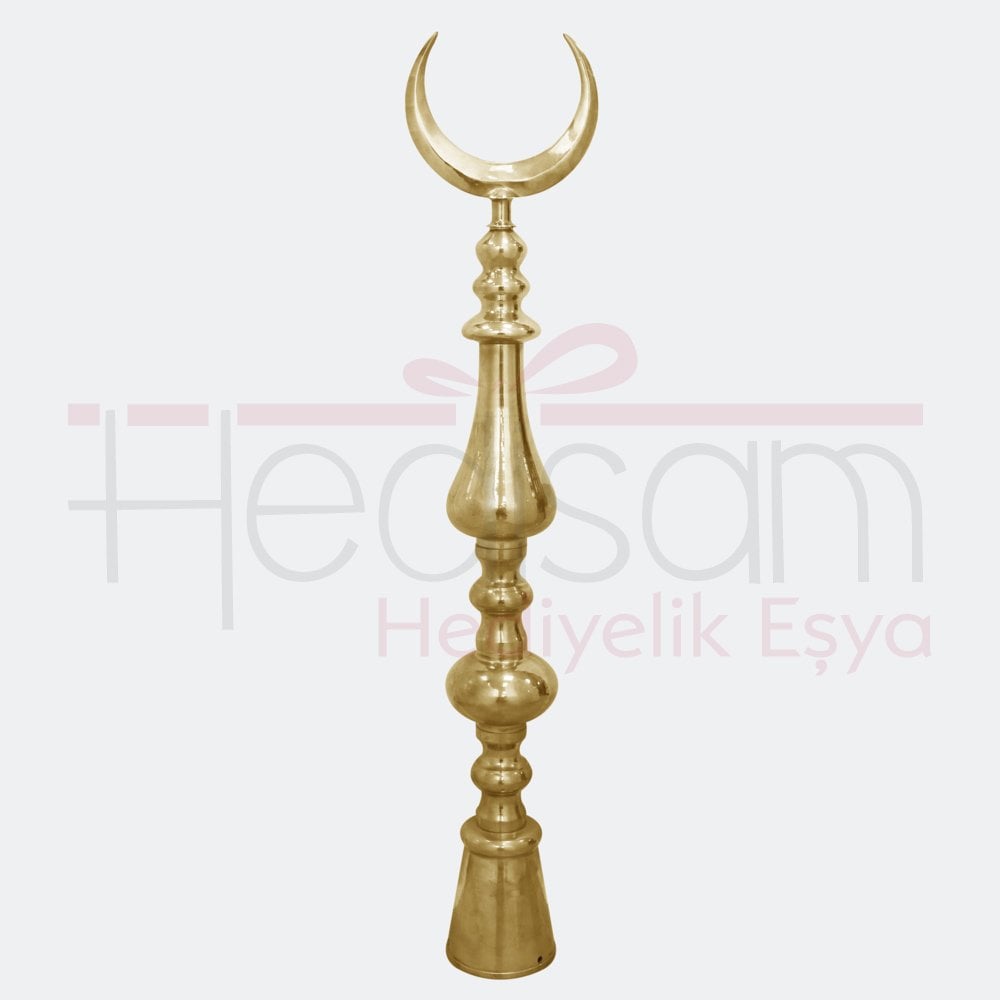 100-cm-dar-alt-hilal-alem.jpg Pirinç Cami Alem Dar Alt 110 cm - Görsel 1