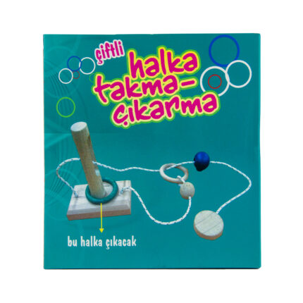 Ahşap Çiftli Halka Takma Çıkarma Oyunu
