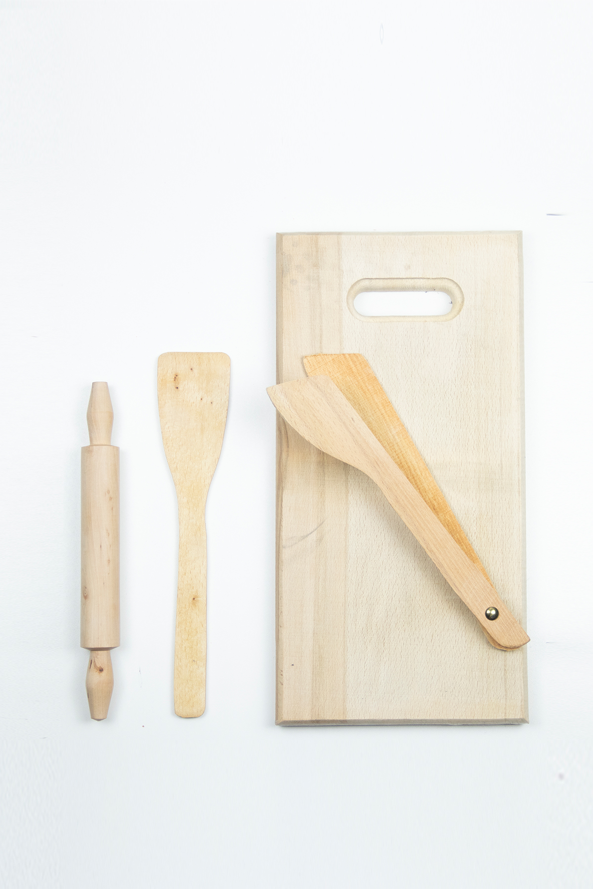 14-2.jpg Ahşap Kesme Tahtası + Spatula + Maşa + Merdane(4'lü Set)-14 - Görsel 1
