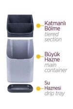 Tezgah Üstü Dekoratif Kaşıklık 4 Bölmeli Ayrılabilir - Görsel 3