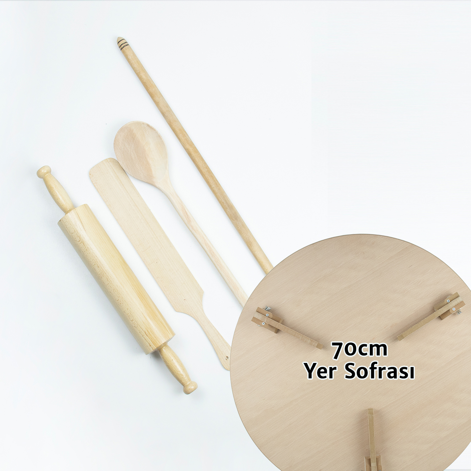 49-3.jpg Ahşap Sofra Seti 5'li - Görsel 1