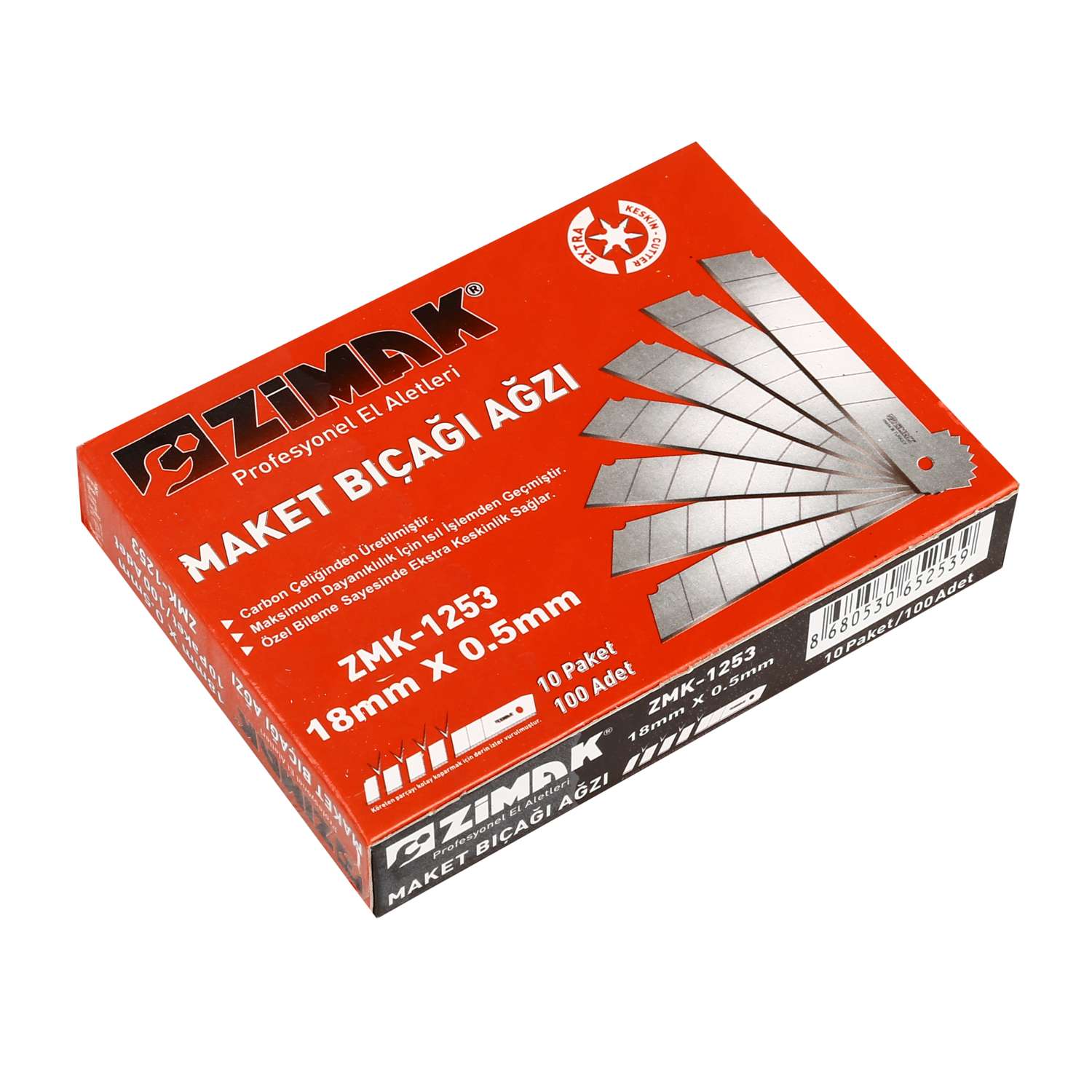40496 (1) 10 Adet Maket Bıçağı Falçata Yedek Uç 19*06 mm - Görsel 1
