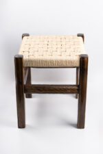 Hasır Örgü Ahşap Tabure 40 Cm